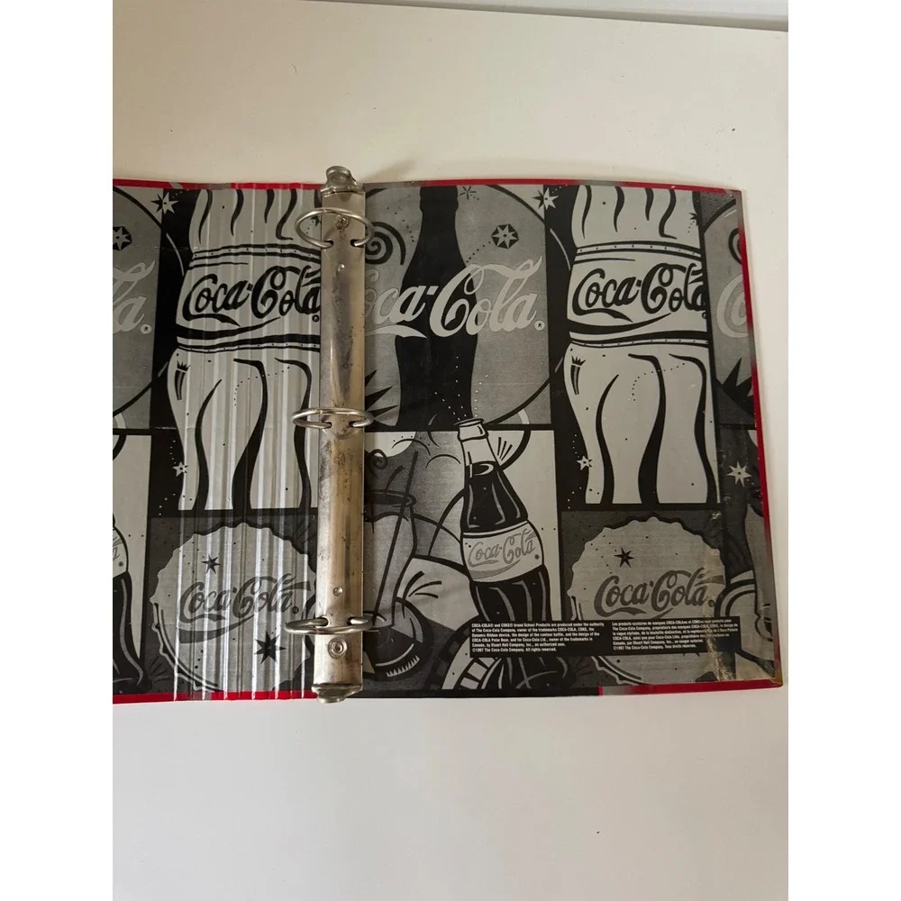 Vintage 1997 Coca-Cola Polar Bear 1.5 Inch Ring Binders Set of 2 Stuart Hall